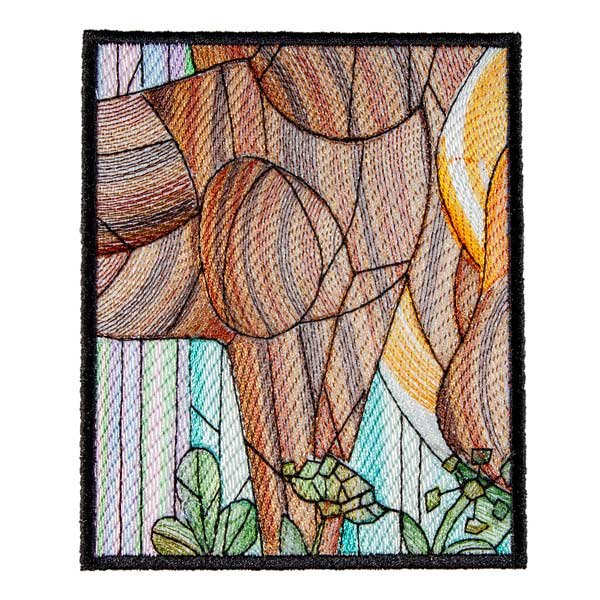 BFC1895 Variegated Horses Stained Glass