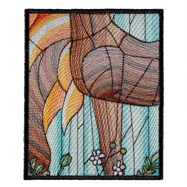 BFC1895 Variegated Horses Stained Glass
