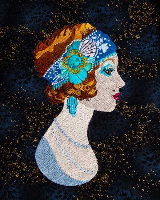 BFC1896 Art Deco Fashion Lady