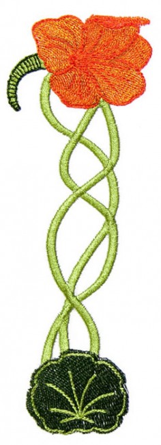 Art Nouveau Tall Nasturtium