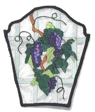 BFC0190 Lace Fabric Bowl-Grape Trellis