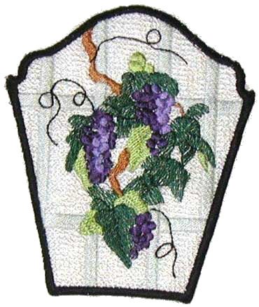 BFC0190 Lace Fabric Bowl-Grape Trellis