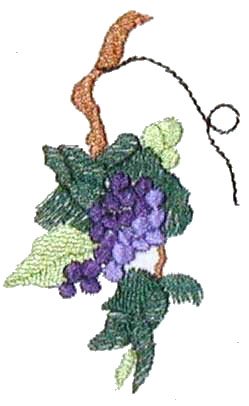 BFC0190 Lace Fabric Bowl-Grape Trellis