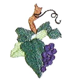 BFC0190 Lace Fabric Bowl-Grape Trellis