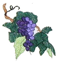 BFC0190 Lace Fabric Bowl-Grape Trellis