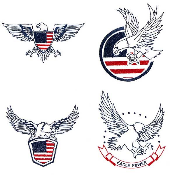 BFC1903 Four Patriotic Eagles Fun Set