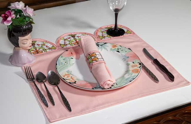 BFC1908 Art Nouveau Stained Glass Placemats