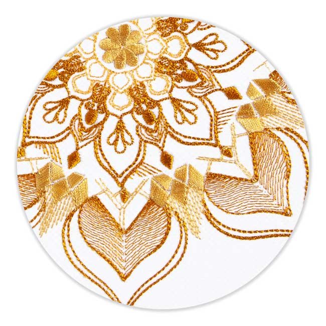 BFC1913 Large Golden Mandala Quilt Blocks