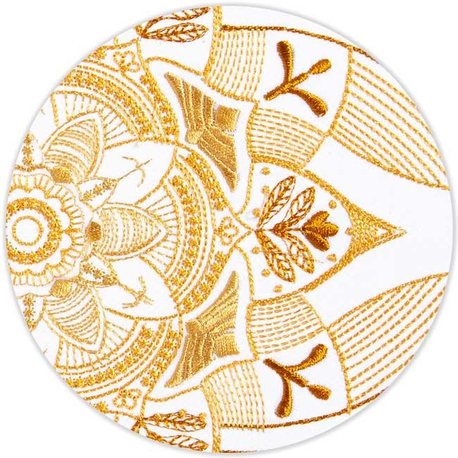 BFC1913 Large Golden Mandala Quilt Blocks