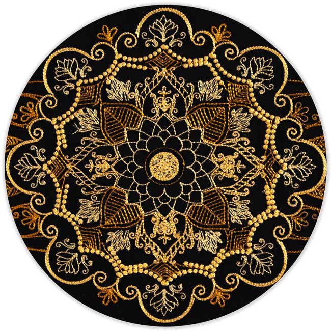 BFC1913 Large Golden Mandala Quilt Blocks