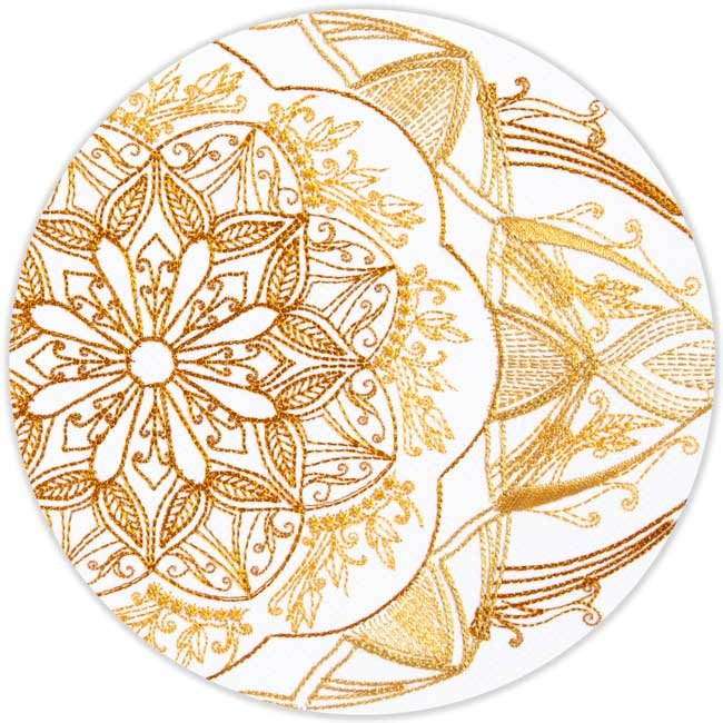 BFC1913 Large Golden Mandala Quilt Blocks