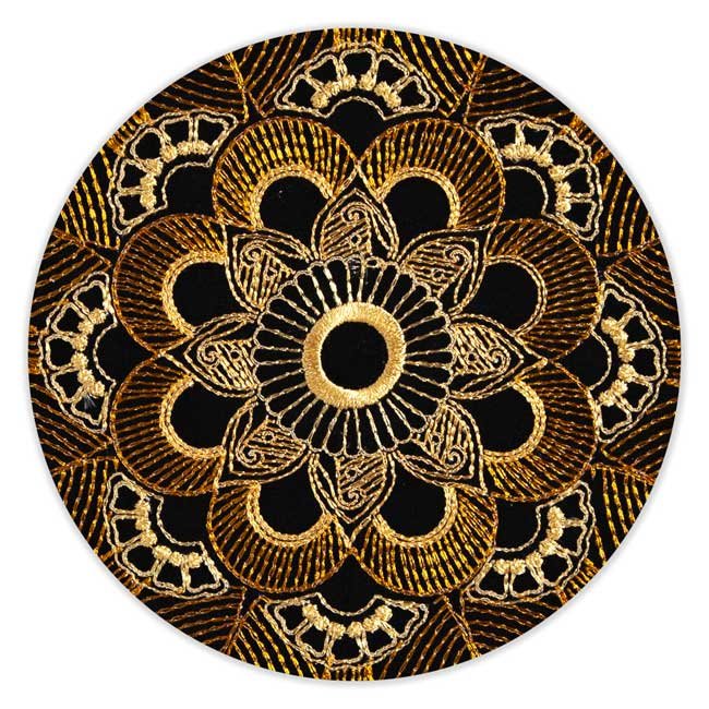 BFC1913 Large Golden Mandala Quilt Blocks