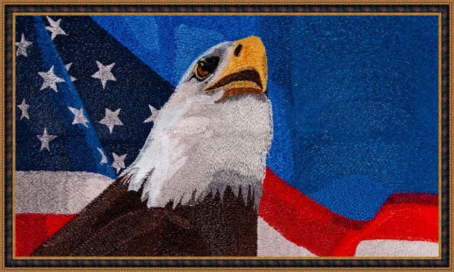 BFC1920 Large Eagle with American Flag IV