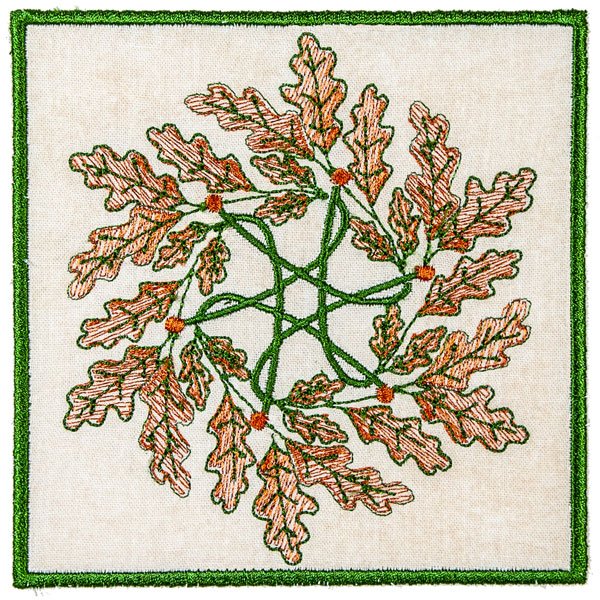 BFC1925 QIH or Reg Leafy Quilt Squares