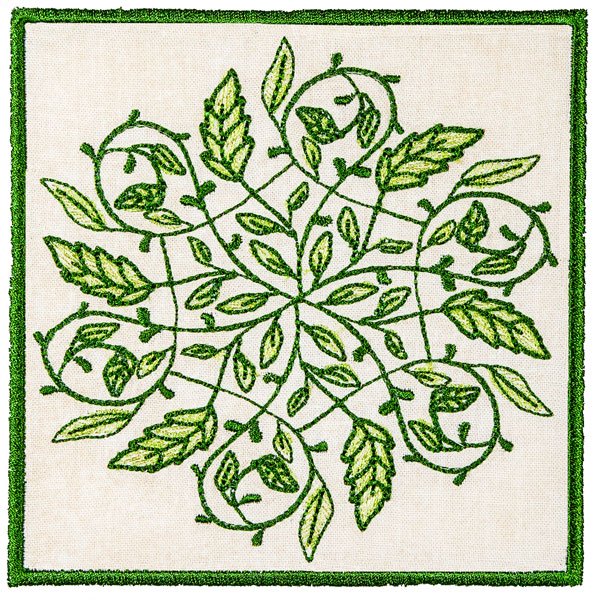 BFC1925 QIH or Reg Leafy Quilt Squares