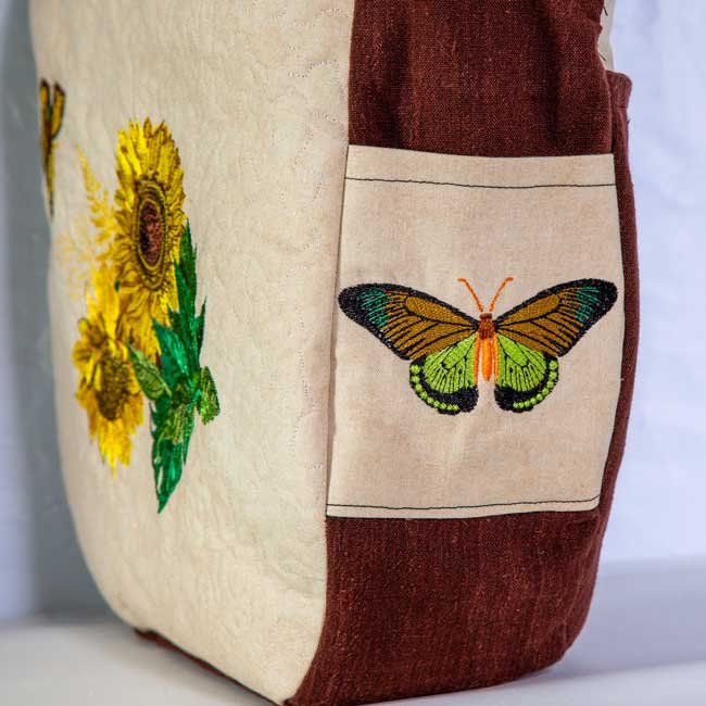 BFC1931 Shoulder Bag with Sunflowers