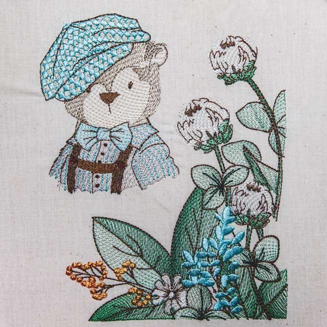 BFC1932 Baby Animals with Flowers