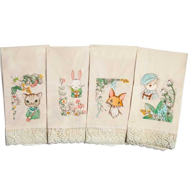 BFC1932 Baby Animals with Flowers