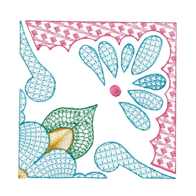 BFC1962 Mexican Talavera Quilt Blocks