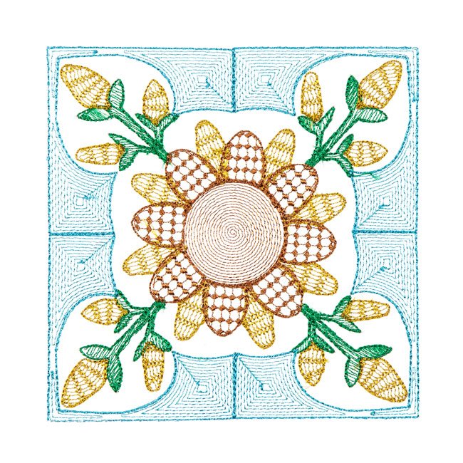 BFC1962 Mexican Talavera Quilt Blocks
