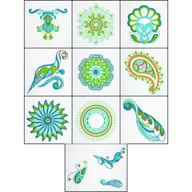 BFC1982 Aquamarine Paisley and More
