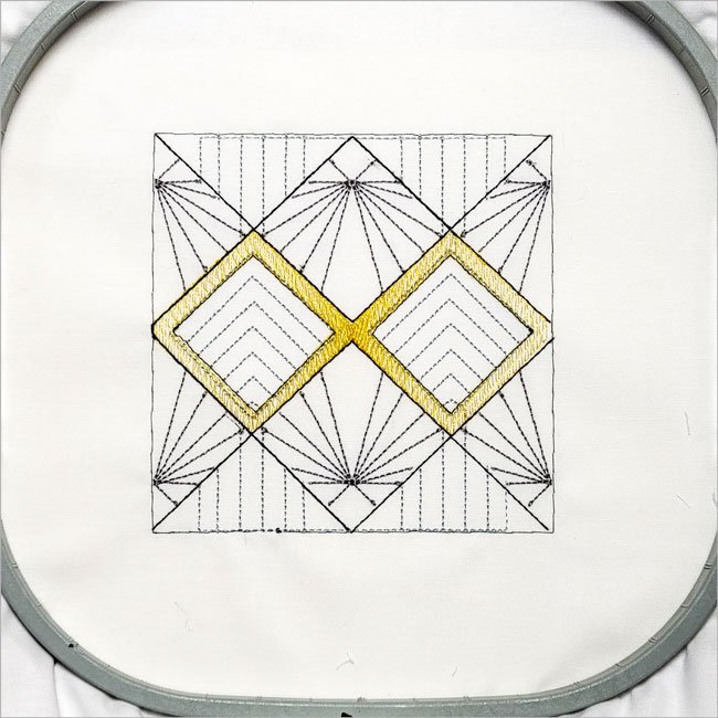 BFC1985 Sheer Art Deco Quilt Blocks