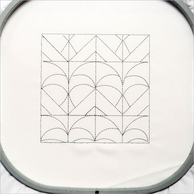 BFC1985 Sheer Art Deco Quilt Blocks