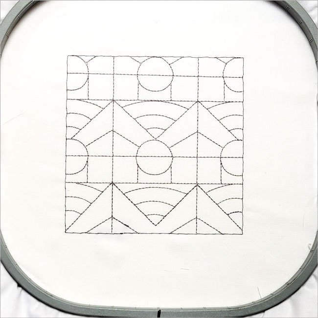 BFC1985 Sheer Art Deco Quilt Blocks