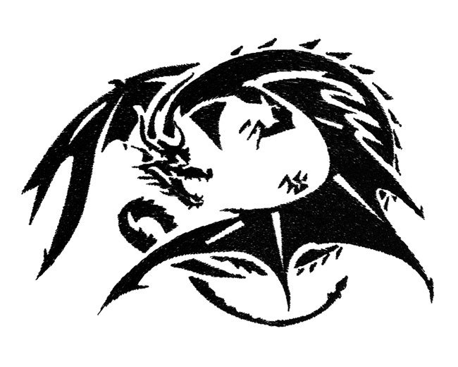 BFC1997 Blackwork Dragon Funset