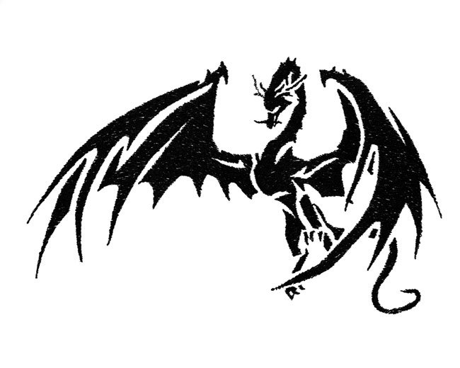 BFC1997 Blackwork Dragon Funset
