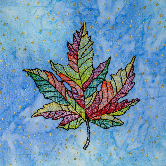 BFC2027 Stained Glass Autumn Leaves