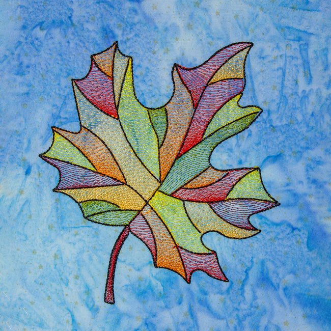 BFC2027 Stained Glass Autumn Leaves
