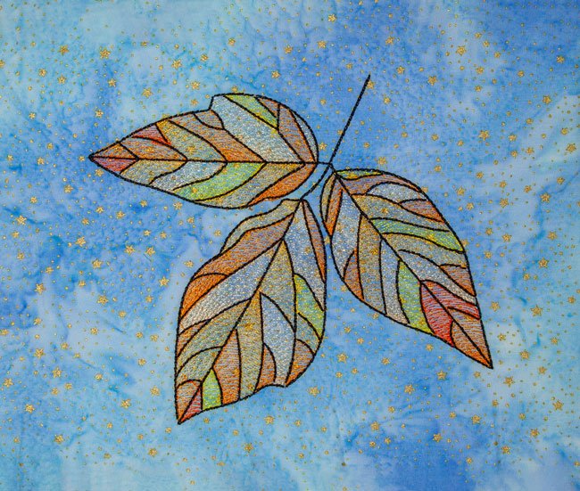 BFC2027 Stained Glass Autumn Leaves