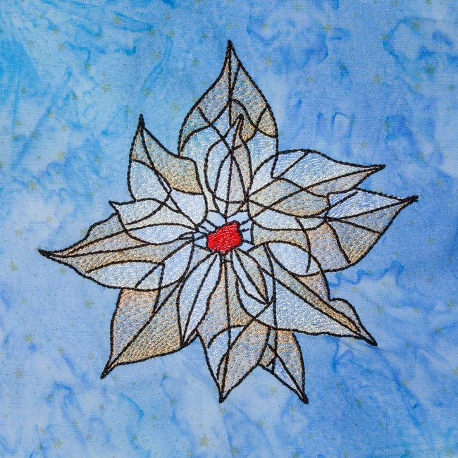 BFC2031 Stained Glass Poinsettias