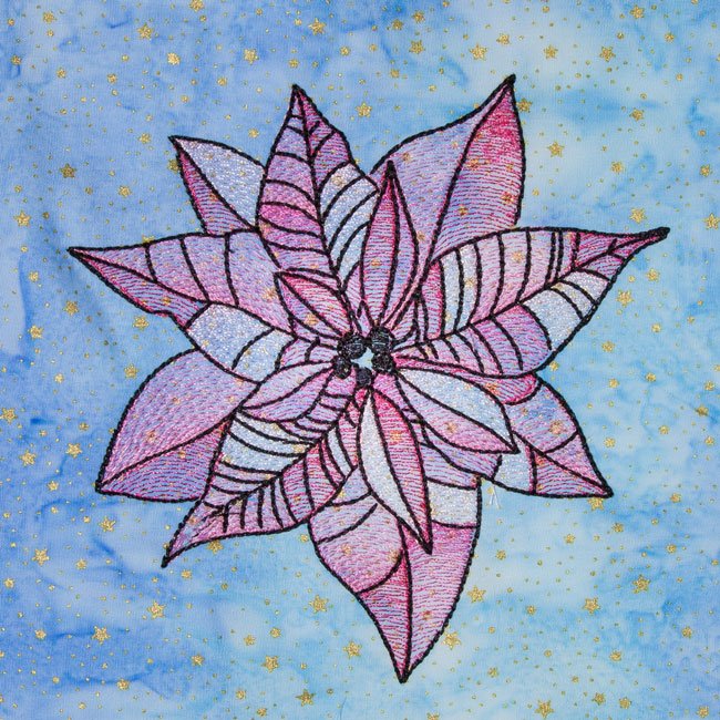 BFC2031 Stained Glass Poinsettias