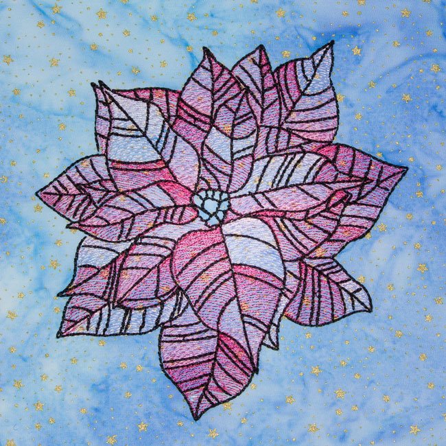 BFC2031 Stained Glass Poinsettias