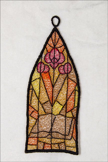 BFC2037 Free Standing Stained Glass Christmas Ornaments