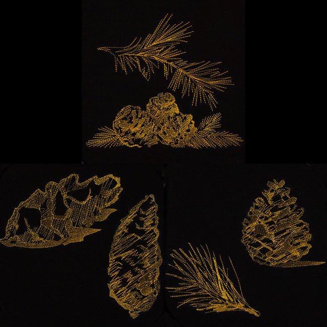 BFC2039 Golden Pinecones