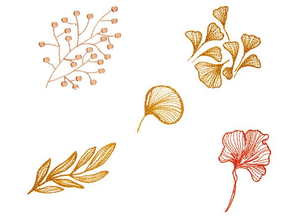 BFC2058 Waves of Ginkgo Designs