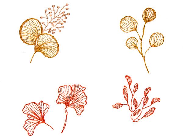 BFC2058 Waves of Ginkgo Designs