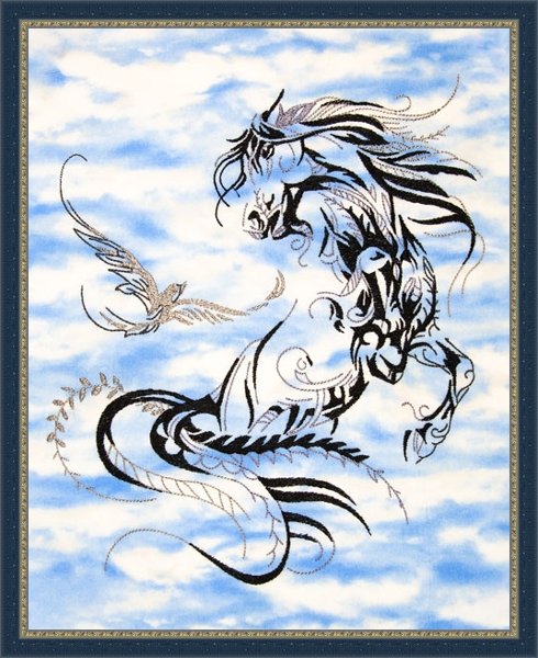 BFC2084 Large Decorative Horse with a Bird