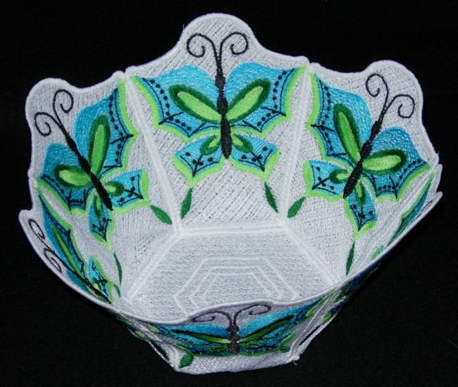 BFC0211 Lace Bowl & Doily Chinese Butterflies