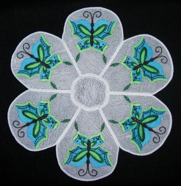 BFC0211 Lace Bowl & Doily Chinese Butterflies