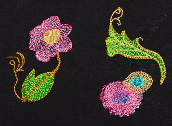BFC2143 Brightly Embellished Cat with Flowers