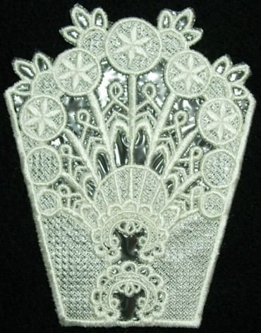 BFC0218 Lace Bowl & Doily White Lace