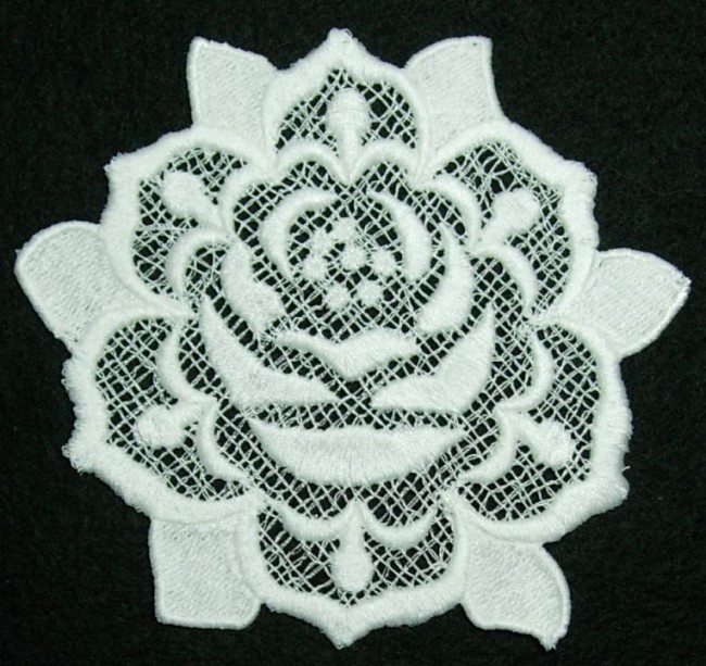 BFC0240 Lace Bowl & Doily-Lace Rose