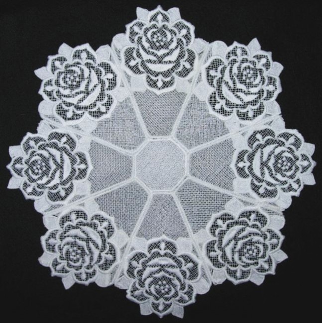 BFC0240 Lace Bowl & Doily-Lace Rose
