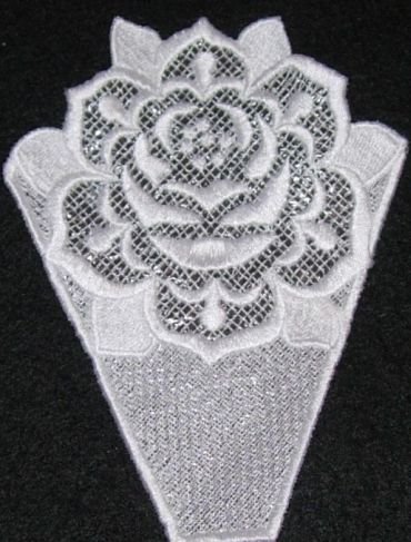 BFC0240 Lace Bowl & Doily-Lace Rose