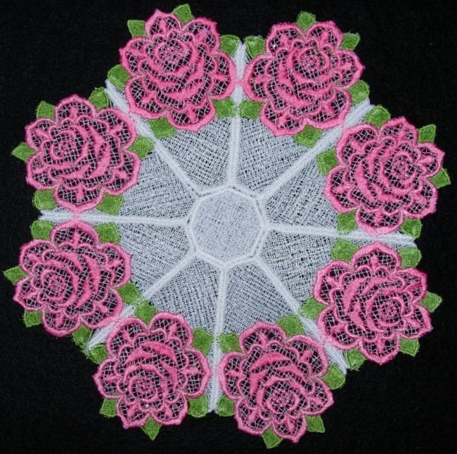 BFC0240 Lace Bowl & Doily-Lace Rose
