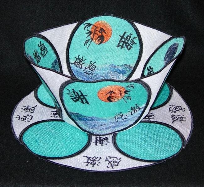 BFC0251 Scenic Bowl and Doily - Oriental Gratitude